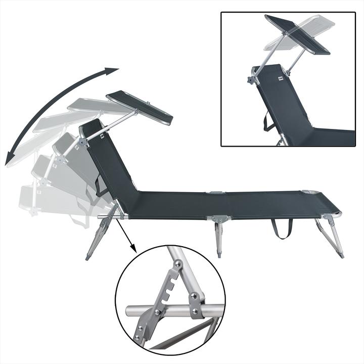 Actual product image Casaria Sun lounger (190 cm)