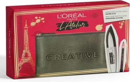 Produktbild L'Oréal Paris LOreal Set (Mascara False Lash Bambi Eye Extra Black + Le Khol Midnight Black 101 + Pochette) (Make up set)
