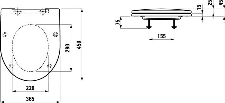 Image du produit Laufen Moderna R Slim (avec abaissement automatique)