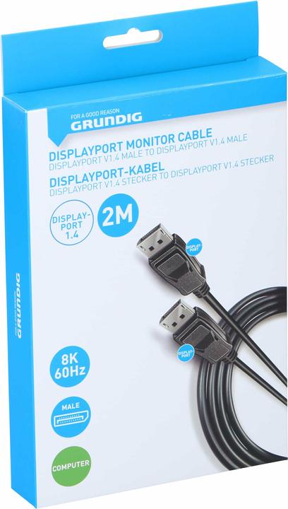Produktbild Grundig Cable video DisplayPort 1.4 2m (2 m, DisplayPort)