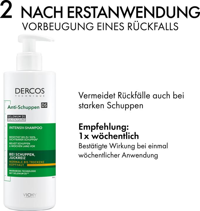 Actual product image Vichy Dercos Anti-Schuppen Shampoo trockene Kopfhaut (390 ml, Liquid shampoo)