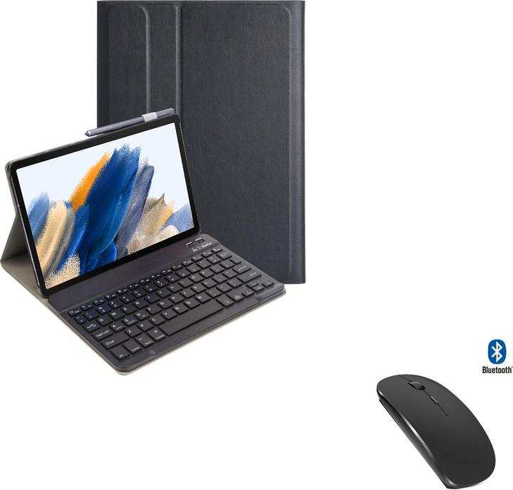 Actual product image Lobwerk 3in1 Bluetooth Keyboard (Black) + Mouse + Cover for Samsung Galaxy Tab A8 SM-X200/X205 10.5 inch Ca (X)