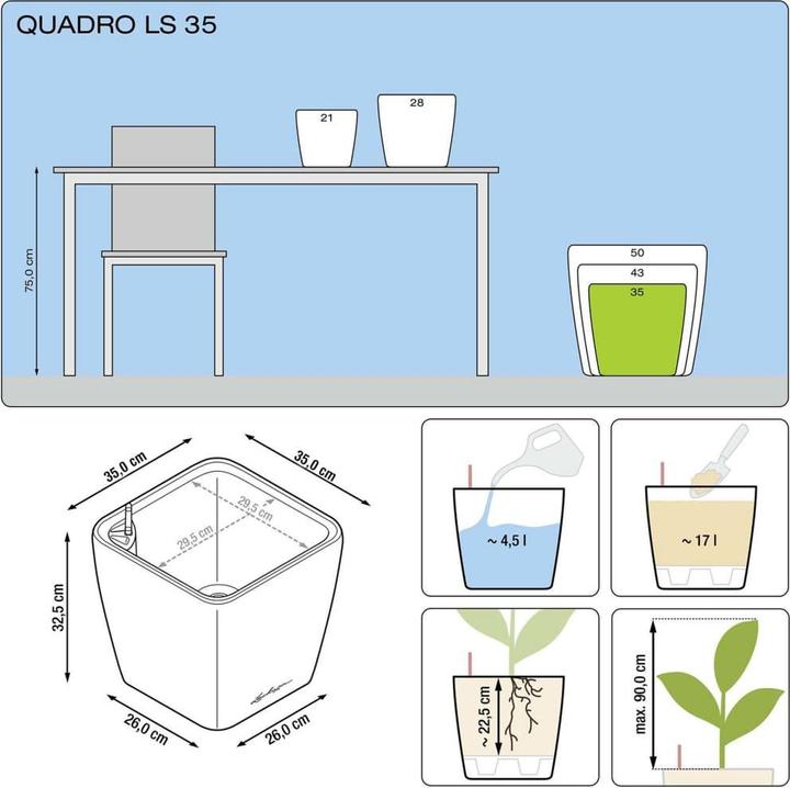 Produktbild Lechuza Quadro LS (35.50 cm)