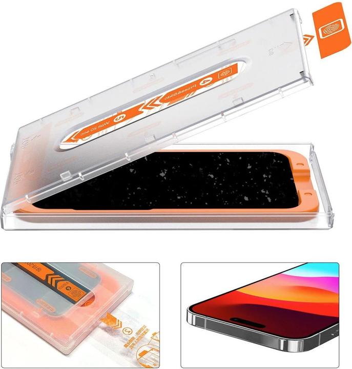Image du produit PhoneLook Vitre de protection intégrale avec système de montage automatique anti-bulles et anti-poussière 3D (1 pièce(s), Apple iPhone 15 Pro Max)