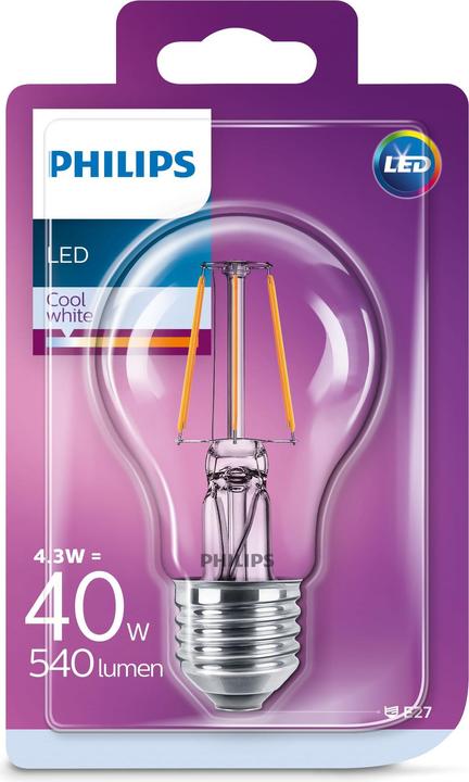 Immagine prodotto Philips Lampada a LED A60 4,3W (40W) KW ND (E27, 4.30 W, 540 lm, 1 x, G)