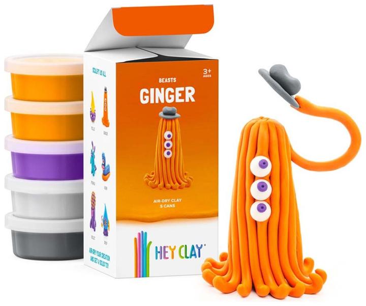 Actual product image TM Toys Hey Clay 440044 Claymates Ginger (With iOS & Android App) - Air Dry, 5 Colours
