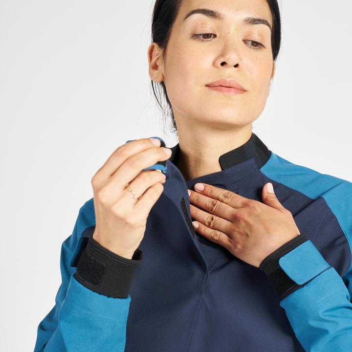 Actual product image Tribord Women's Sailing Windproof Jacket - 500 BLUE