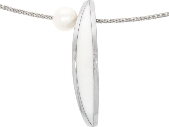 Actual product image Xen Atelier necklace white with freshwater cultured pearl 42 cm (Stainless steel, 42 cm)