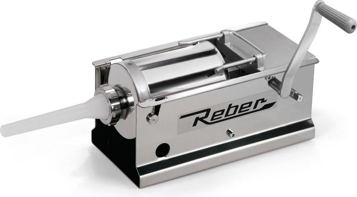 Actual product image Reber N INOX Manual tabletop sausage filler with 2 speeds3 kg