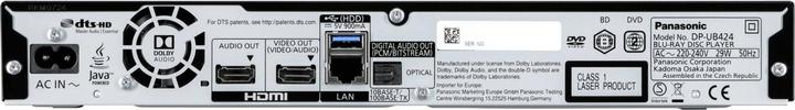 Actual product image Panasonic Dp-Ub424 (Bluray Player)