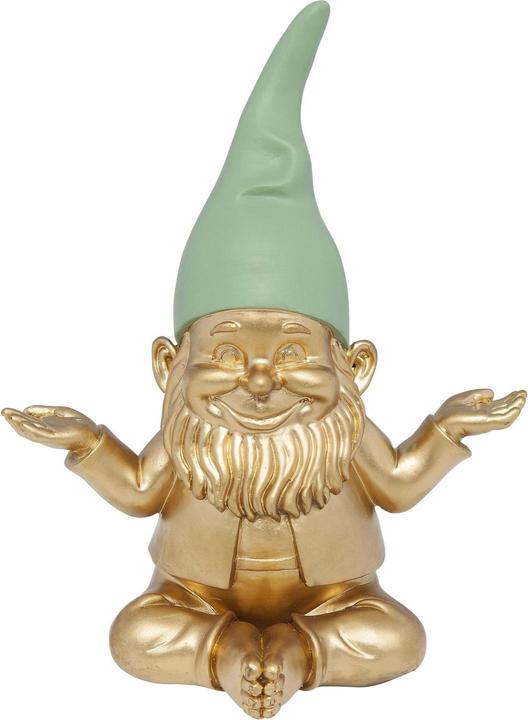 Immagine prodotto Kare Design Figura deco meditazione nana meditazione oro verde 19cm (22 x 12 x 18 cm)