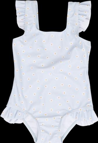 Little Dutch Badekleid ärmellos mit Rüschen Daisies Blue - 74/80 (74)