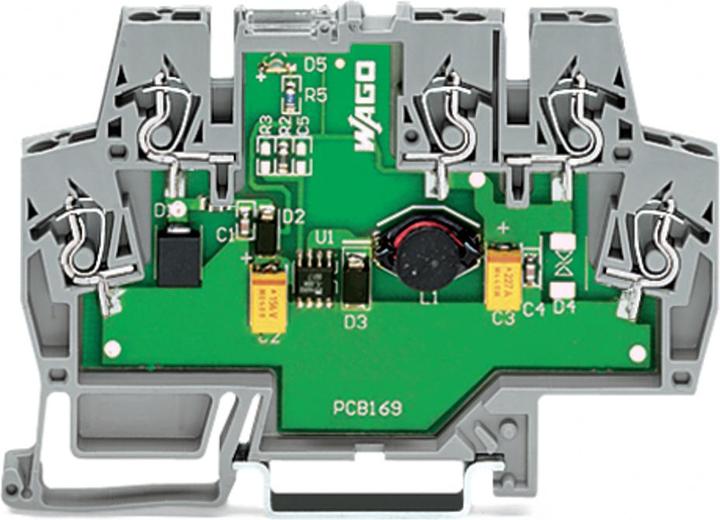 Image du produit Wago Convertisseur DC/DC 24V/12V, 0.5A f.TS35 859-805 Type de tension d'alimentation DC, 1ère tension de