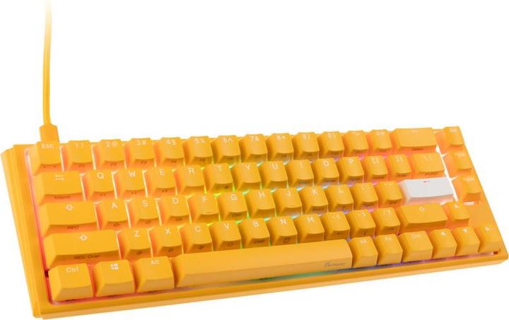 Actual product image Ducky One 3 Yellow SF Gaming Keyboard, RGB LED - MX-Red (US) (US, Cable)