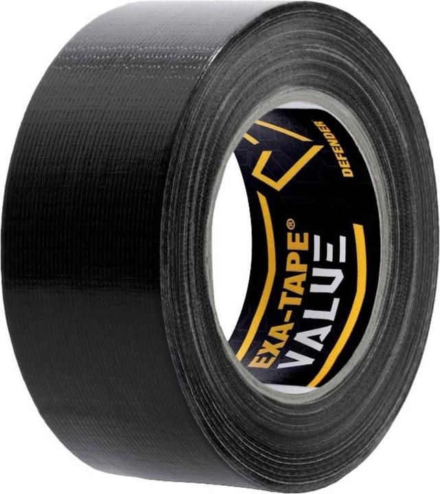 Defender EXA-TAPE-VALUE B 50 - Gewebeklebeband, Schwarz, glänzend, 50 mm x 50 m (50 mm)