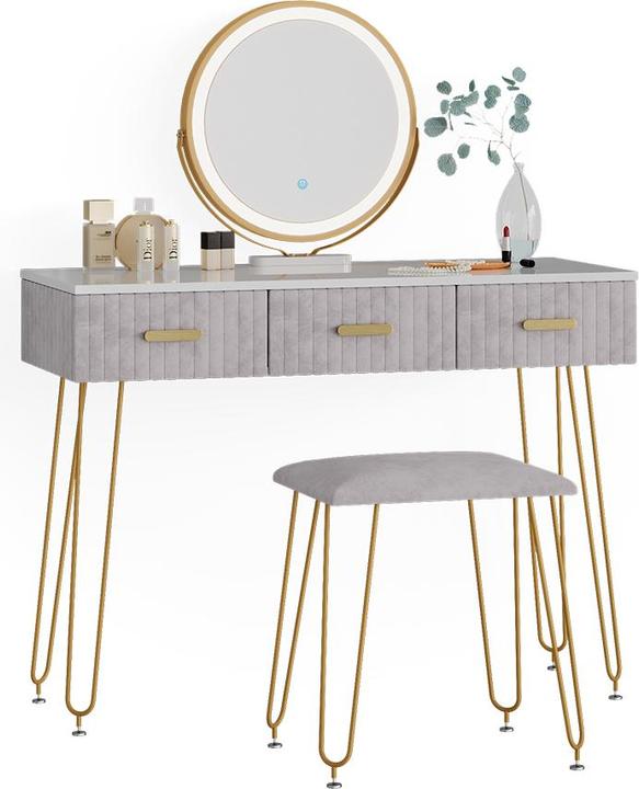 Produktbild Vicco Layla mit Hocker und Beleuchtung (100 x 40 x 79 cm)