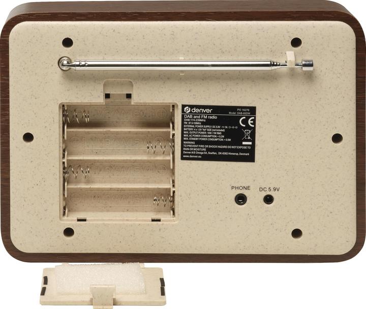 Actual product image Denver DAB-60DW Greenline (DAB+, FM, Bluetooth)
