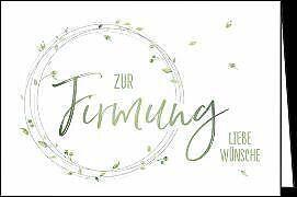 Produktbild Edition Gollong Doppelkarte / Zur Firmung (Kranz) / Quer