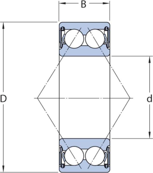 Produktbild SKF Schrägkugellager 3206 A-2RS1TN