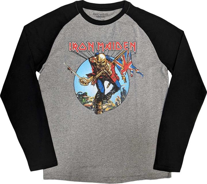 Iron Maiden Erwachsene Trooper Burst Raglan TShirt