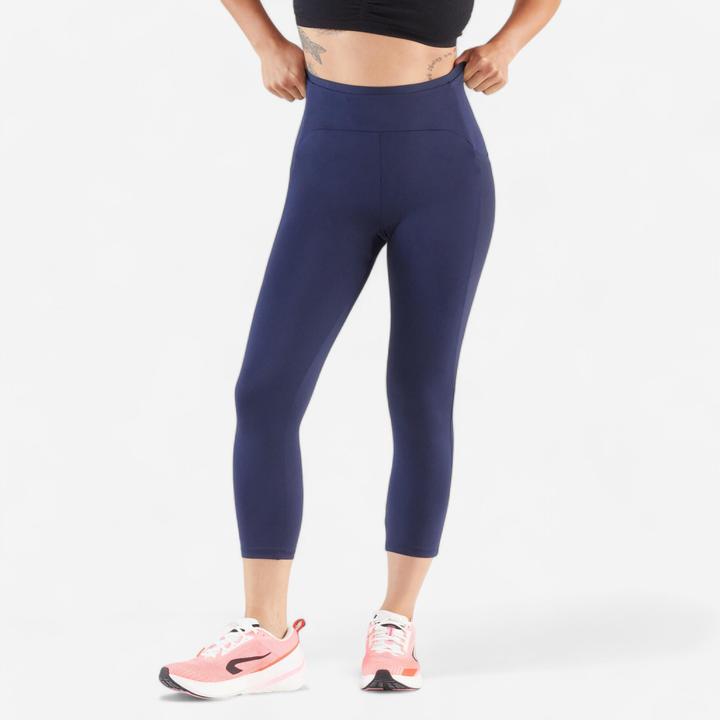 Actual product image Kiprun Lauftights 3/4 Damen atmungsaktiv - Run 500 Comfort marineblau (W35)