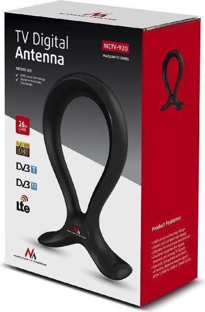 Image du produit Maclean MCTV-920 Antenne de télévision Indoor 26 dB (Antenne d'intérieur, 26 dB, DVB-T / -T2)