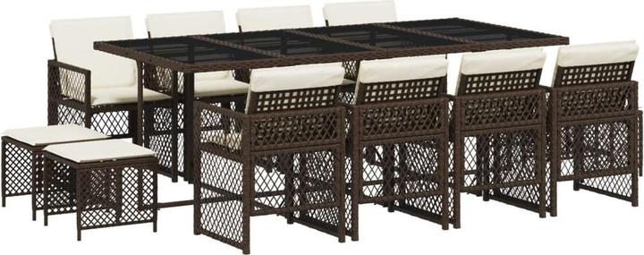 Image du produit VidaXL Meuble de jardin Ensemble de jardin 13 pièces brun poly rotin (106 cm)