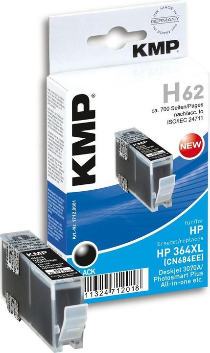 Produktbild KMP H62 Tintenpatrone komp. m. HP CN 684 EE No. 364 XL (BK)