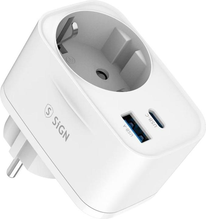 SIGN Power Adapter with Fast Charging 20W – USB-C & USB-A (20 W)