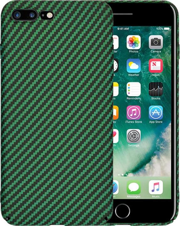 Actual product image Techsuit - Carbonite FiberShell - iPhone 7 Plus / iPhone 8 Plus - Green (Apple iPhone 8 Plus, Apple iPhone 7 Plus)