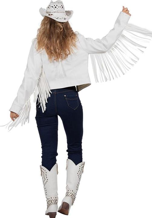 Produktbild Wilbers Damen Festival Jacke mit Fransen, weiss (44)