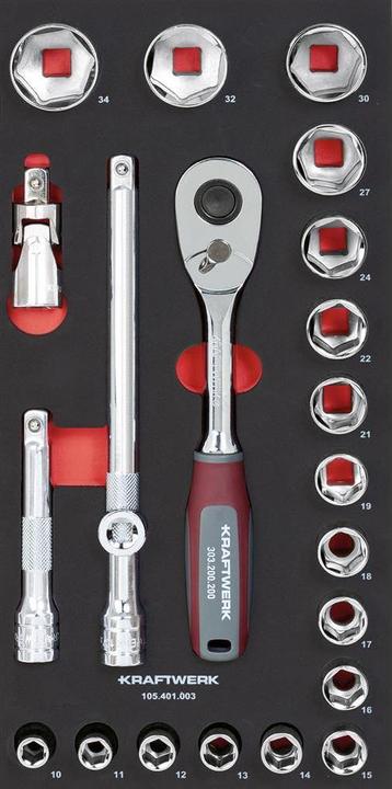 Immagine prodotto Kraftwerk Steckschlüssel-Set (10 mm, 11 mm, 12 mm, 13 mm, 14 mm, 15 mm, 16 mm, 17 mm, 18 mm, 19 mm, 21 mm, 22 mm, 24 mm, 27 mm, 30 mm, 32 mm, 34 mm)