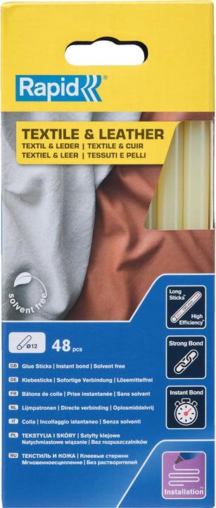 Produktbild Rapid Textil & Leder Klebesticks Ø12x190mm 48 Stück