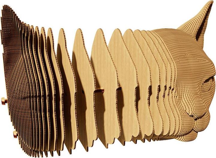 Actual product image Cartonic Cat - 3D cardboard model