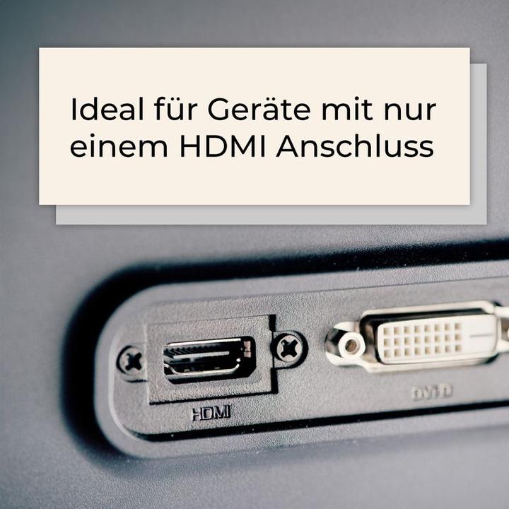 Image du produit Hermex HDMI Splitter Adaptateur 2en1 (1in/2out) Distributeur multi-connexion (0.30 m, HDMI)