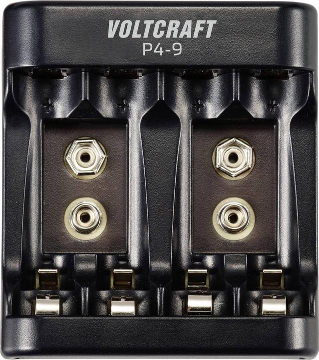 Produktbild Voltcraft P4-9 Rundzellen-Ladegerät NiMH Micro (AAA), Mignon (AA), 9 V Block (1 Stk., AAA, AA, 9V Block, Ladegerät ohne Akku)