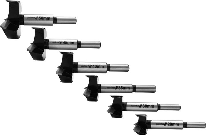 Actual product image Paulimot Kunstbohrer-Set, hartmetallbestückt 13-teilig (15, 16, 18, 20, 22, 25, 26, 28, 30, 40, 45, 50, 35 mm)
