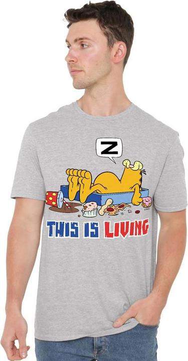 Actual product image Garfield Mens This Is Living T-Shirt (M)