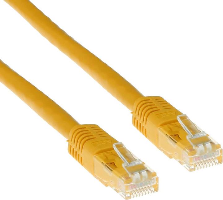 Immagine prodotto Cavo patch U/UTP CAT6 giallo di 2 metri con connettori RJ45. Cat6 u/utp giallo 2.00m (U/UTP, CAT6, 2 m)