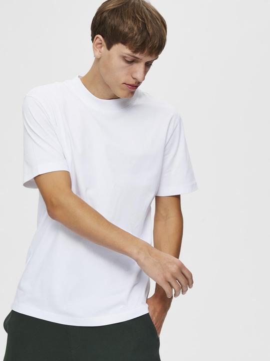 Image du produit Selected Homme T-shirt à col montant en coton bio (XL)