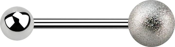 Actual product image Star Piercing Micro barbell silver with ball and speckled ball (Surgical steel 316L, without brass)