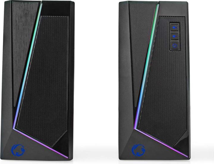 Produktbild Nedis Gaming-Lautsprecher | Lautsprecherkanäle: 2.0 | Stromversorgung über USB | 3.5 mm Stecker | 18
