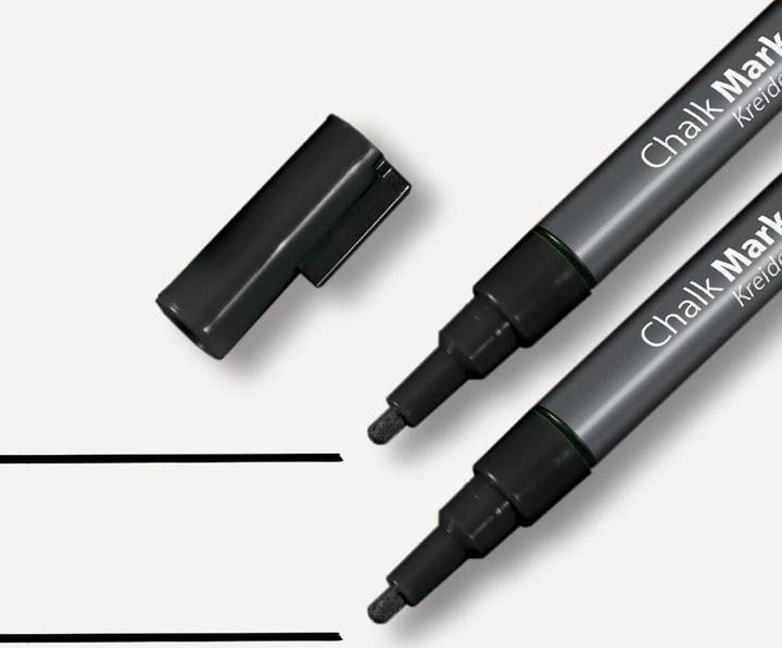 Actual product image Sigel Chalk marker 20 bullet tip (Black, 2 mm, 2 x)