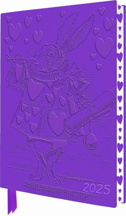Image du produit Alice in Wonderland 2025 Artisan Art Vegan Leather Diary Planner - Page to View with Notes (A5, Allemand)