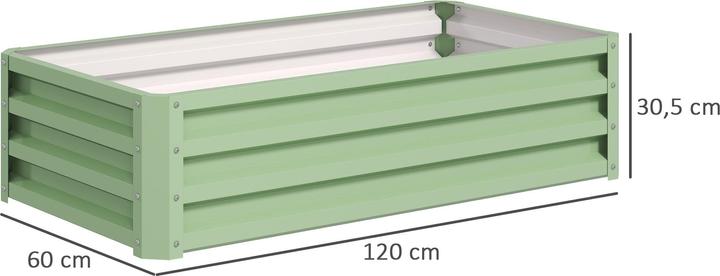 Produktbild Outsunny Hochbeet Verzinkter Stahl Grün