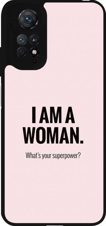 Actual product image PhoneLook Coque Silicone rigide noir I am a woman (Xiaomi Redmi Note 11)