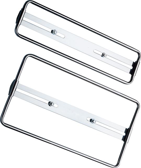 Set di metallo, ottone cromato, 30 x 8 cm (Anteriore + posteriore, Formato lungo, Effigie)