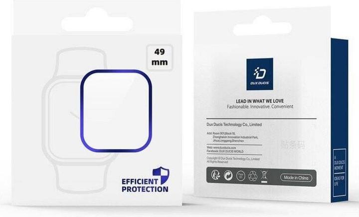 Produktbild Dux Ducis Flas gehärtetes Glas mit Aluminiumrahmen für Apple Watch Ultra 49 mm – Silber