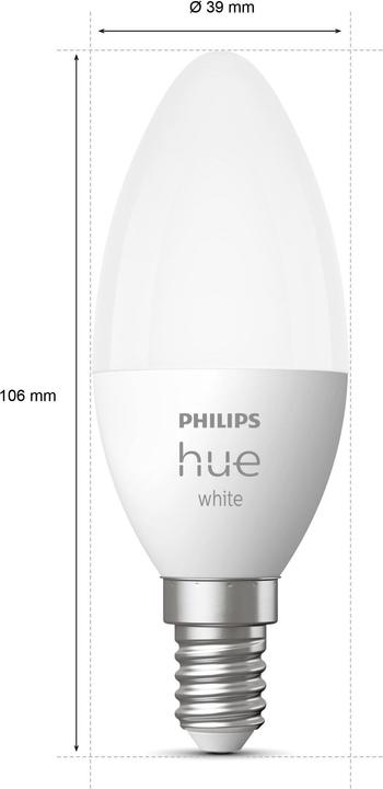 Actual product image Philips Hue White BT (E14, 5.50 W, 470 lm, 1 x, F)