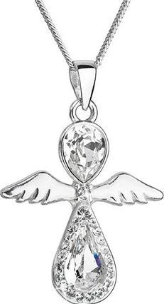 Produktbild Evolution Group Gentle silver necklace Angel with Swarovski 32072.1 (chain. pendant) (L)